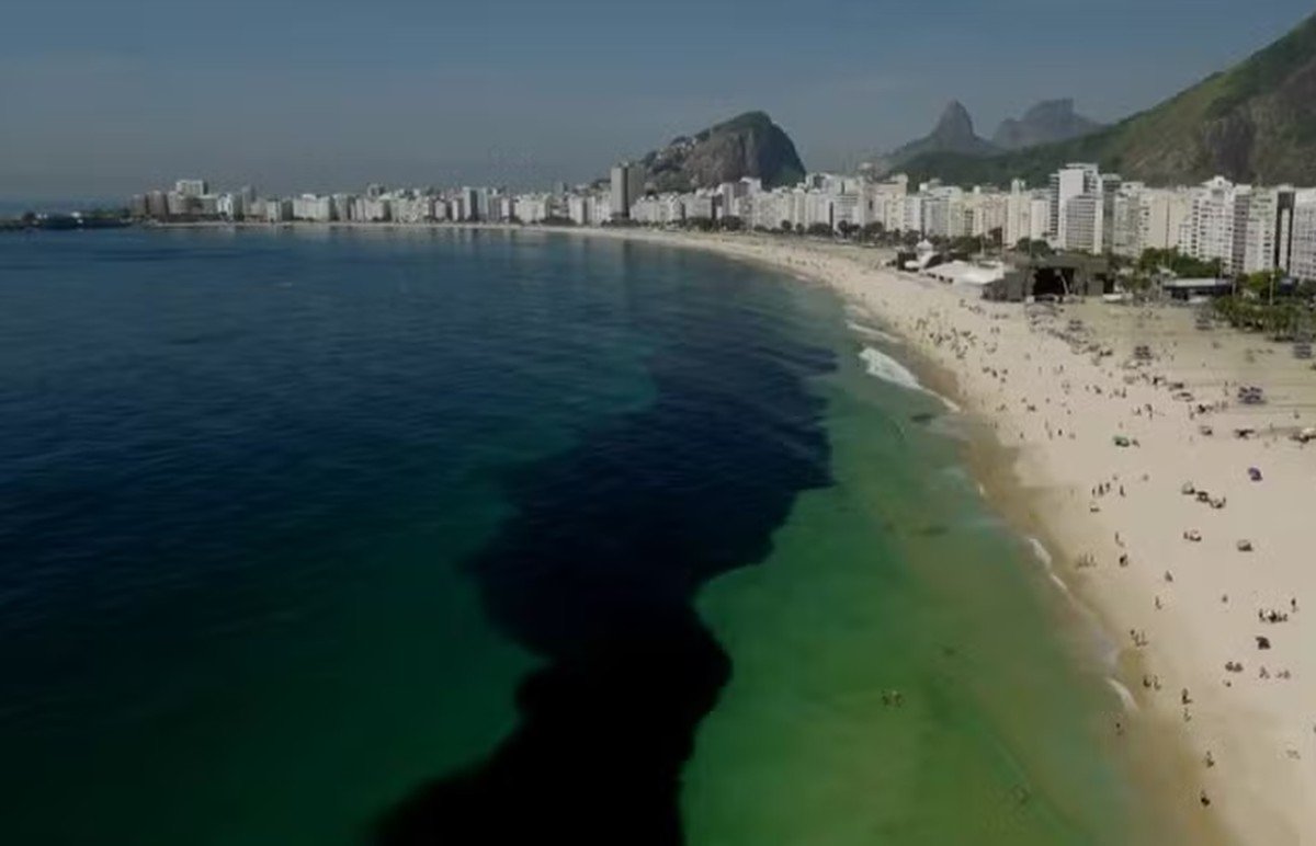 Manchas escuras que tomaram conta do mar do Rio são cardumes gigantes, de milhões de manjubinhas