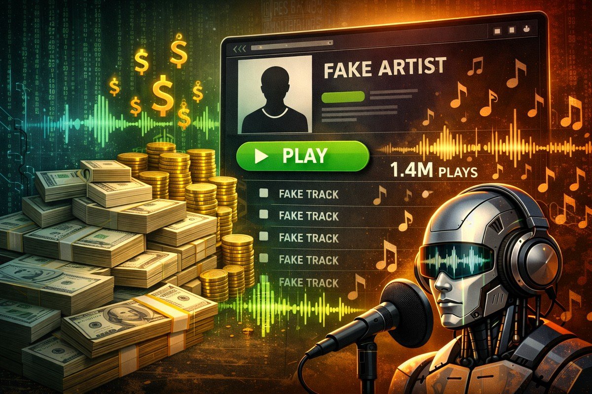 Fraudadores usam IA para criar músicas falsas e lucrar com reproduções no streaming
