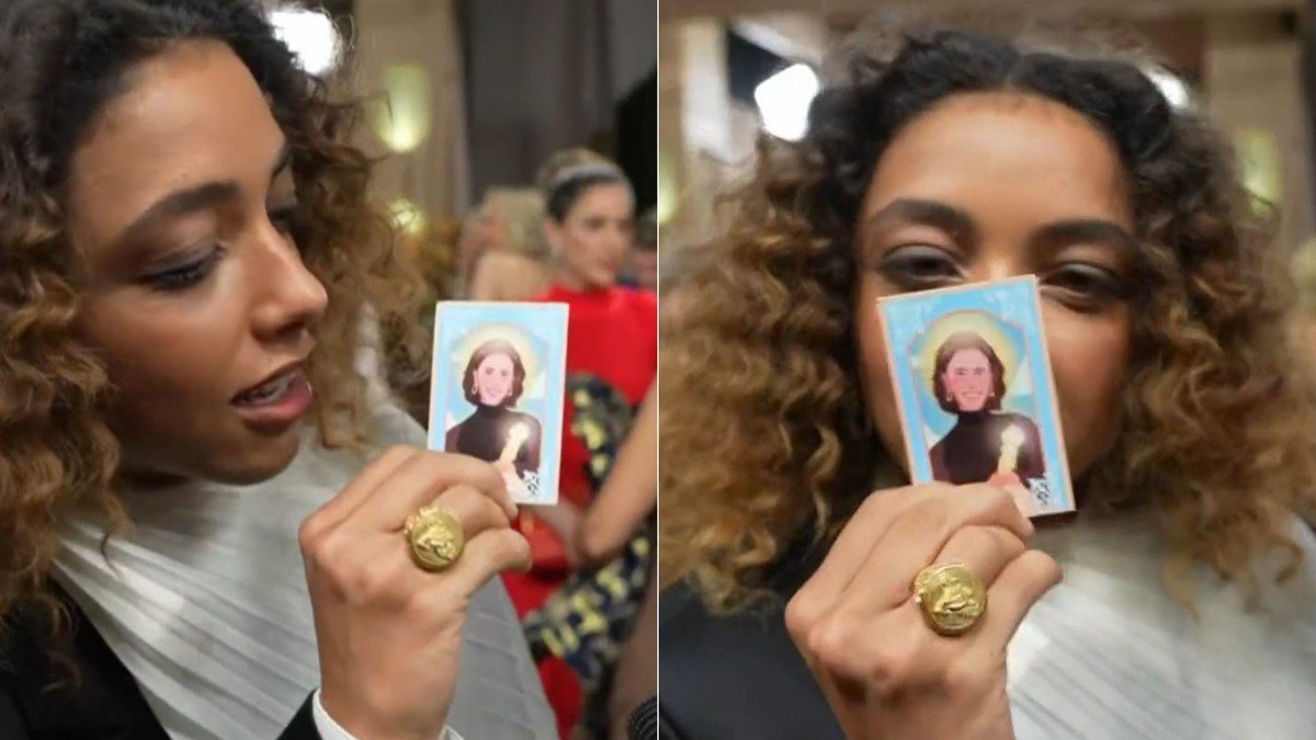 Elenco recebe 'Santa Nanda da Sorte' na torcida por 'O Agente Secreto' no Globo de Ouro