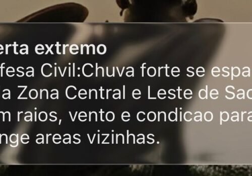 Defesa Civil emite 'alerta extremo' de chuva forte em SP e estado de atenção para alagamentos