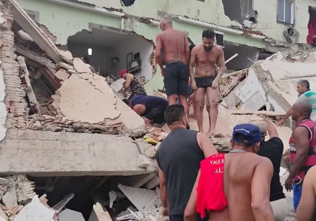 Desabamento no Engenho Novo deixa uma pessoa sob escombros e mobiliza bombeiros no Rio