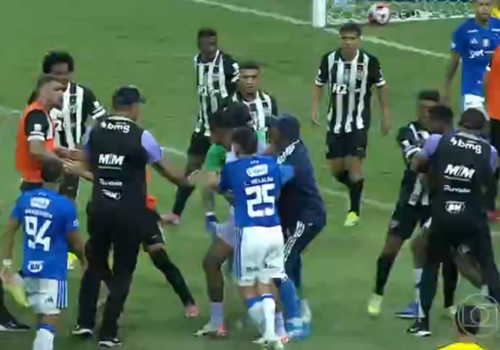 Polícia abre inquérito para investigar briga entre jogadores do Cruzeiro e Atlético Mineiro