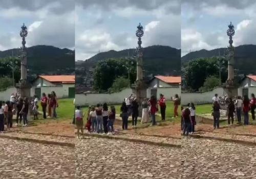 Polícia investiga vídeo de turistas que simulam tortura em pelourinho de Mariana (MG); veja