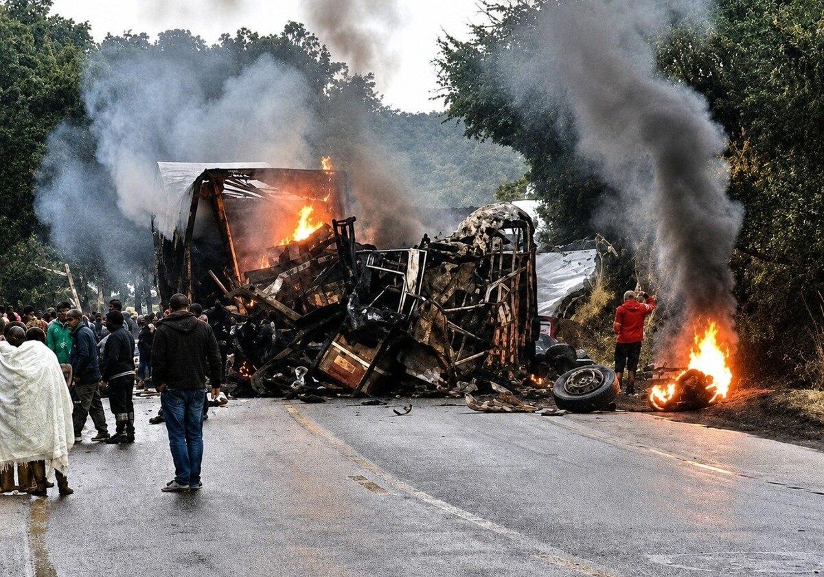 Acidente entre ônibus e carreta deixa cinco mortos no norte de Minas Gerais