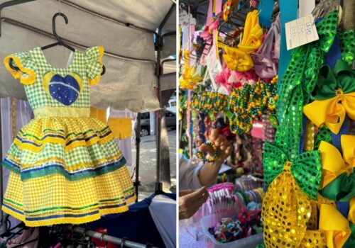 Feira Hippie de BH junta Copa do Mundo e festa junina em roupas e acessórios temáticos