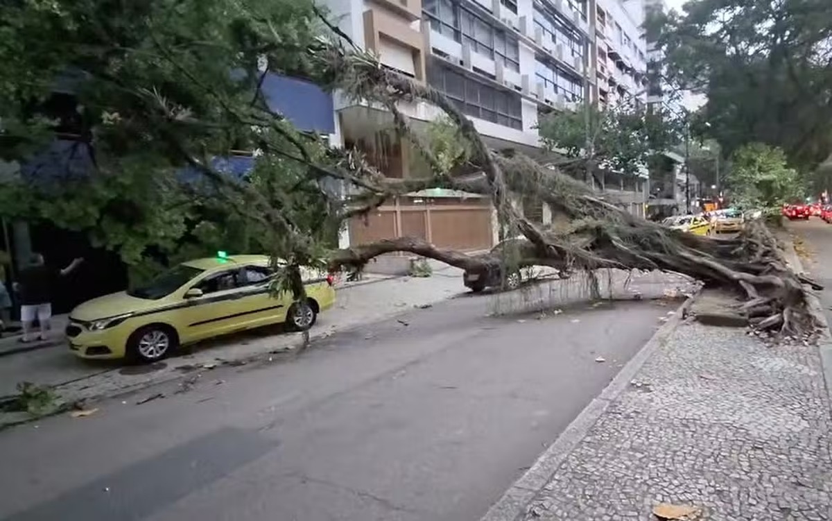 'Frente de rajada' provocou ventos de até 100 km/h no Rio, explica meteorologista