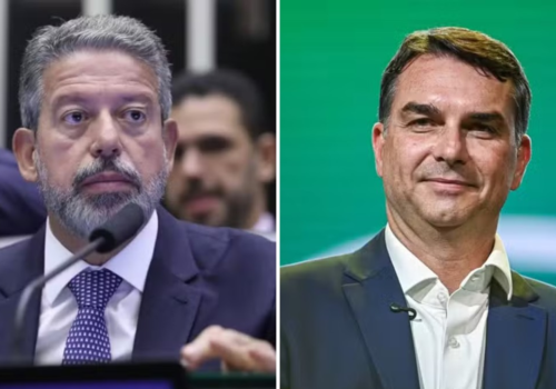 Lira visita Flávio Bolsonaro às escondidas em Brasília
