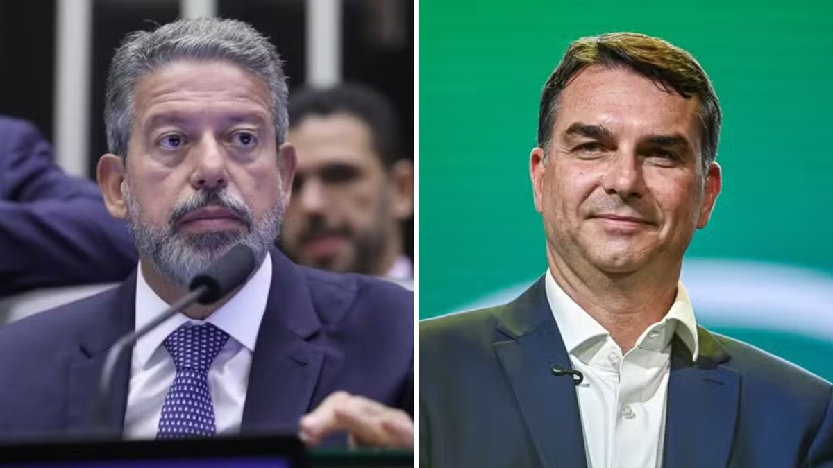 Lira visita Flávio Bolsonaro às escondidas em Brasília