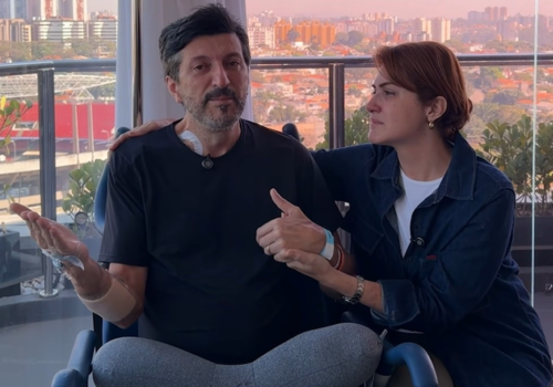 Emocionado, Lito Sousa divulga vídeo gravado no dia do diagnóstico: ‘jogo só acaba quando termina’