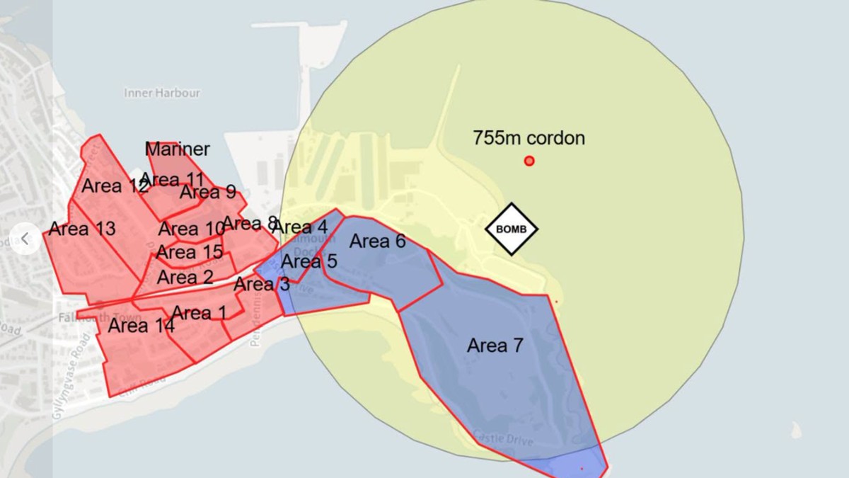 Polícia britânica anuncia evacuação em massa após descoberta de bomba não detonada da 2ª Guerra Mundial