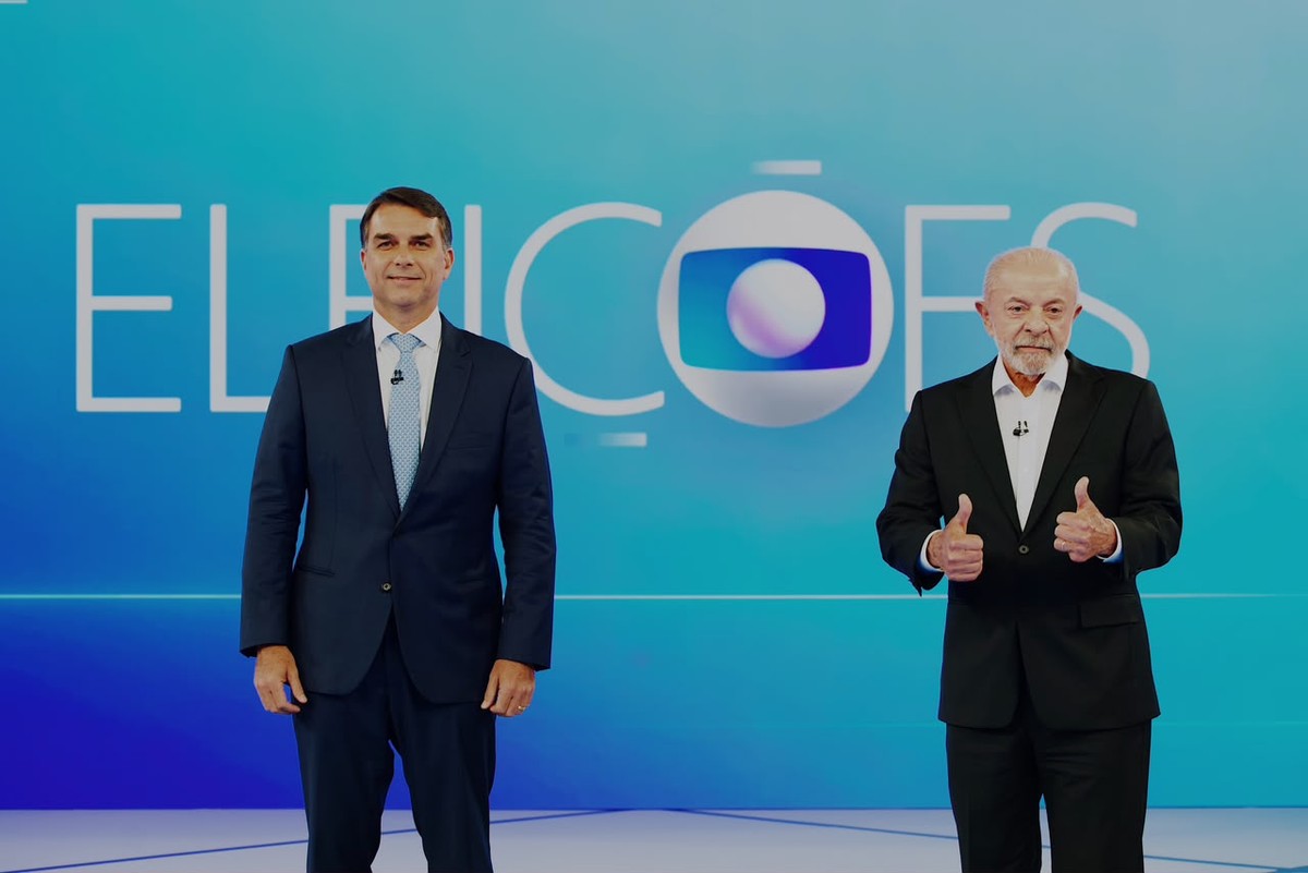 AO VIVO: TV Globo transmite debate presidencial entre Lula e Flávio Bolsonaro